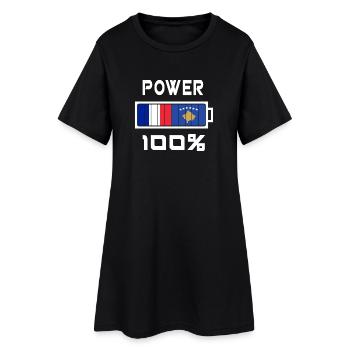 La France et le Kosovo sont au pouvoir - Robe T-shirt Femme - noir - Devant