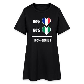 La France et le Nigéria génie / cadeau - Robe T-shirt Femme - noir - Devant