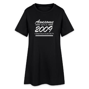 2009 - Jahrgang 2009 - Fantastisch seit 2009 - Frauen T-Shirt-Kleid - Schwarz - Vorne
