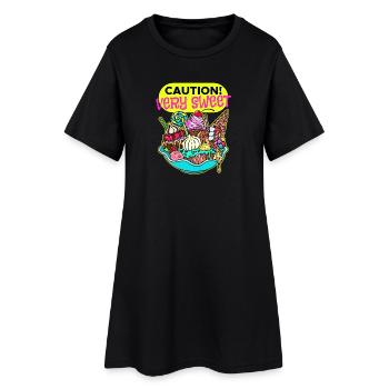 Chocolate Sweets Dessert Candy Statement - Robe T-shirt Femme - noir - Devant