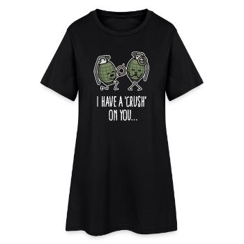 Armee Soldat Heiratsantrag Handgranate Verlobung - Frauen T-Shirt-Kleid - Schwarz - Vorne