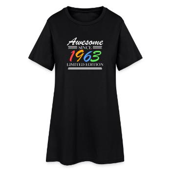 1963 - Né en 1963 - Fantastique depuis 1963 - Robe T-shirt Femme - noir - Devant