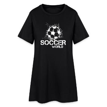 Soccer Soccer Symbol Ball Blast Illustration - Robe T-shirt Femme - noir - Devant