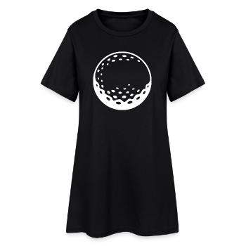 Golf Ball Golfer Cup Symbol Club - Frauen T-Shirt-Kleid - Schwarz - Vorne