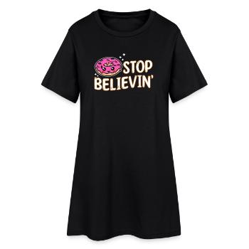 Donut Statement Snacking Cuisson Dessert Délicieux - Robe T-shirt Femme - noir - Devant