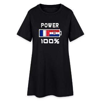 France and Croatia are in power - Women’s T-Shirt Dress - black - Front