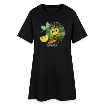 Illustration du signe du zodiaque Kawaii Balance - Robe T-shirt Femme - noir - Devant