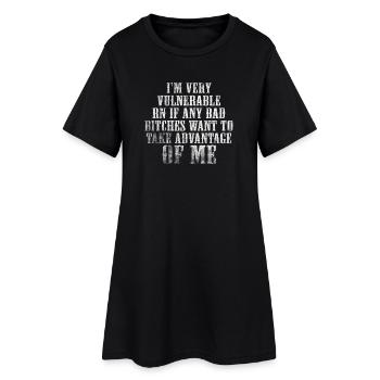 I'm Very Vulnerable RN - Women’s T-Shirt Dress - black - Front