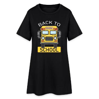 Retour à l’école Démarrer l’autobus scolaire - Robe T-shirt Femme - noir - Devant