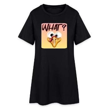 VISAGE de dinde - Illustration animalière - Quoi - Robe T-shirt Femme - noir - Devant