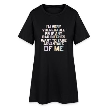 I'm Very Vulnerable RN - Women’s T-Shirt Dress - black - Front