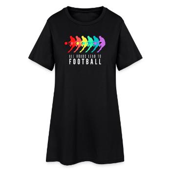 All Roads Lead to Football - Robe T-shirt Femme - noir - Devant