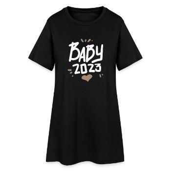 Bébé 2023 Cœur - Robe T-shirt Femme - noir - Devant