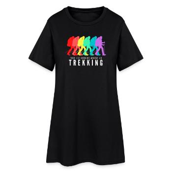 Tous les Chemins Mènent au Trekking - Robe T-shirt Femme - noir - Devant