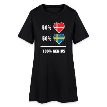 Danemark et Suède Genial / Cadeau - Robe T-shirt Femme - noir - Devant