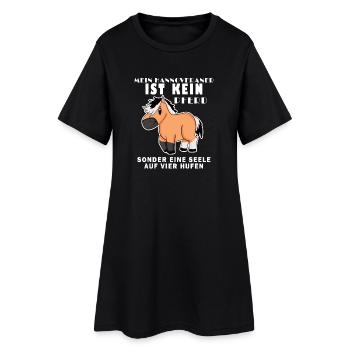 Hannoveraner Pferd Hauspferd - Frauen T-Shirt-Kleid - Schwarz - Vorne