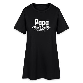 Papa 2022 - Vater 2022 - Frauen T-Shirt-Kleid - Schwarz - Vorne