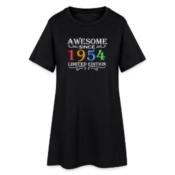 1954 - Jahrgang 1954 - Fantastisch seit 1954 - Frauen T-Shirt-Kleid - Schwarz - Vorne