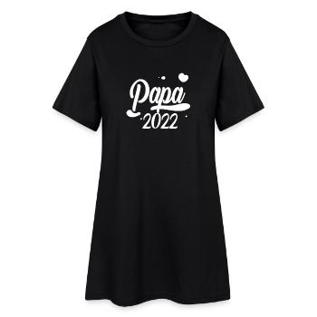 Papa 2022 - Vater 2022 - Frauen T-Shirt-Kleid - Schwarz - Vorne
