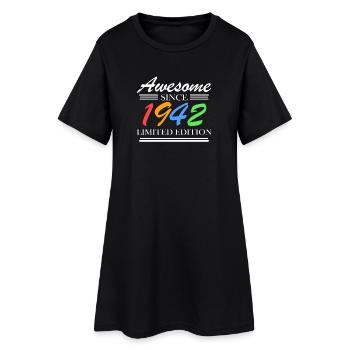 1942 - Jahrgang 1942 - Fantastisch seit 1942 - Frauen T-Shirt-Kleid - Schwarz - Vorne