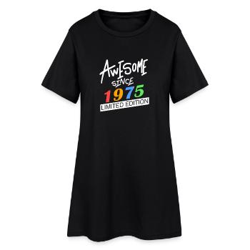 1975 - Jahrgang 1975 - Fantastisch seit 1975 - Frauen T-Shirt-Kleid - Schwarz - Vorne
