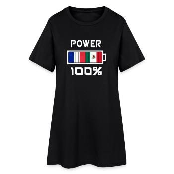 Le Mexique et la France alimentent 100% - Robe T-shirt Femme - noir - Devant