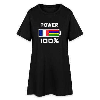 Maurice et la France alimentent 100 % - Robe T-shirt Femme - noir - Devant