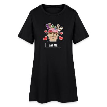 Sweets Sweet Tooth Statement Délicieux Cupcake - Robe T-shirt Femme - noir - Devant