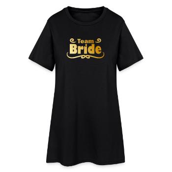 Team Bride en or - Robe T-shirt Femme - noir - Devant