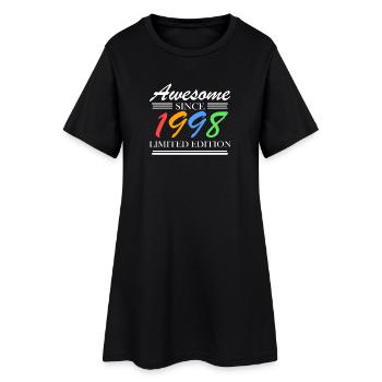 1998 - Jahrgang 1998 - Fantastisch seit 1998 - Frauen T-Shirt-Kleid - Schwarz - Vorne