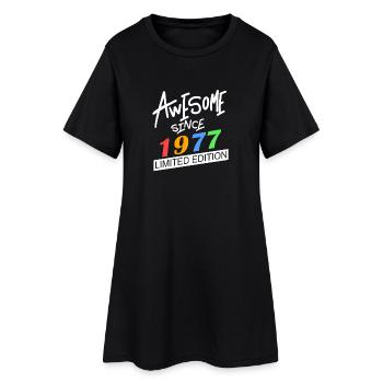 1977 - Jahrgang 1977 - Fantastisch seit 1977 - Frauen T-Shirt-Kleid - Schwarz - Vorne
