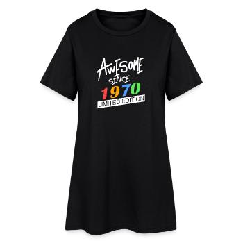 1970 - Jahrgang 1970 - Fantastisch seit 1970 - Frauen T-Shirt-Kleid - Schwarz - Vorne