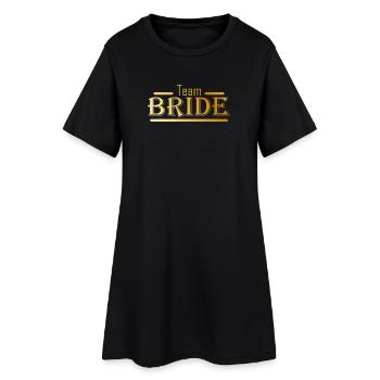 Team Bride dans la célébration de mariage d’or - Robe T-shirt Femme - noir - Devant