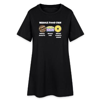 Délicieux Snack Donut Cake Sweets Déclaration - Robe T-shirt Femme - noir - Devant