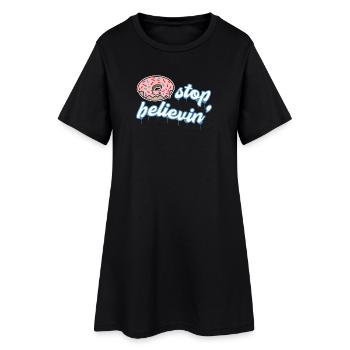 Snacking Donut Sweets Statement Dessert - Robe T-shirt Femme - noir - Devant