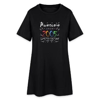 2005 - Jahrgang 2005 - Fantastisch seit 2005 - Frauen T-Shirt-Kleid - Schwarz - Vorne