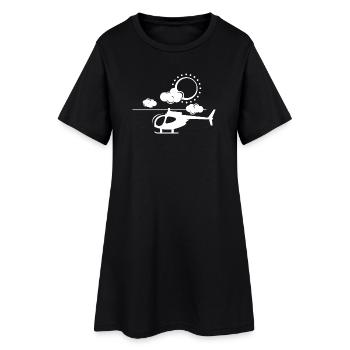 Logo de l’icône de l’hélicoptère Heli Helicopter - Robe T-shirt Femme - noir - Devant