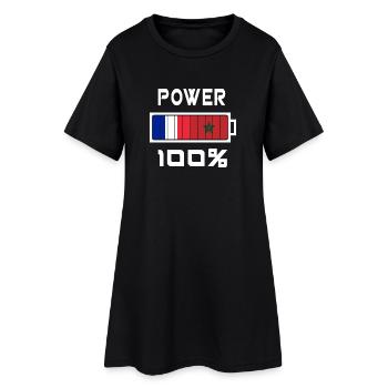 Le Maroc et la France font 100 % - Robe T-shirt Femme - noir - Devant