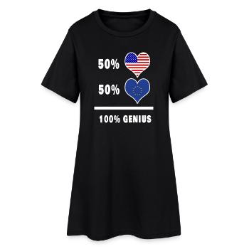Design de drapeau impressionnant des États-Unis et - Robe T-shirt Femme - noir - Devant