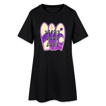 Design de dicton surf - Robe T-shirt Femme - noir - Devant