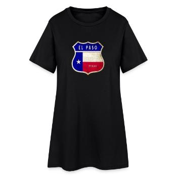 Drapeaux à écusson El Paso Texas - Robe T-shirt Femme - noir - Devant