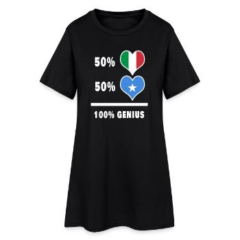 Brillante Italie et Somalie / Cadeau - Robe T-shirt Femme - noir - Devant