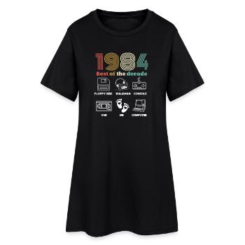 Best of the Decade 1984 - Robe T-shirt Femme - noir - Devant
