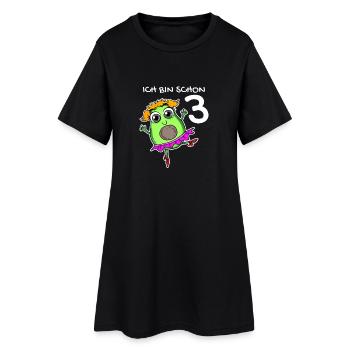 3. Geburtstag Mädchen Ballett - Frauen T-Shirt-Kleid - Schwarz - Vorne