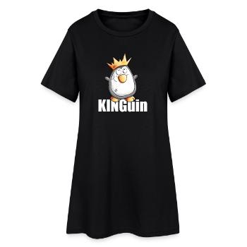 Königspinguin I König Pinguin Mit Krone Kinguin - Frauen T-Shirt-Kleid - Schwarz - Vorne