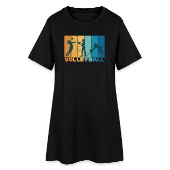 Joueur de volleyball Volleyball Vintage Cadeau - Robe T-shirt Femme - noir - Devant