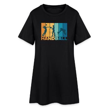 Handball Handballer Vintage Geschenk - Frauen T-Shirt-Kleid - Schwarz - Vorne