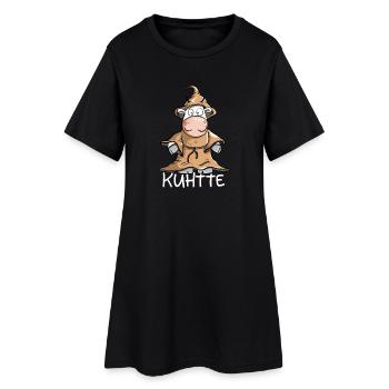 Kuh mit Mönch Kutte I KUHtte Wortspiel - Frauen T-Shirt-Kleid - Schwarz - Vorne
