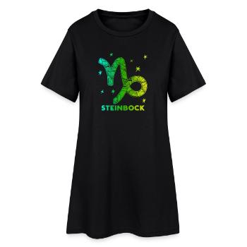 Capricorn Zodiac Sign Star Interpretation Stars Galaxy - Women’s T-Shirt Dress - black - Front