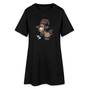 Astronomie Horoscope Capricorne Marées Ésotérisme - Robe T-shirt Femme - noir - Devant